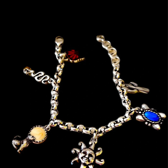 BRIGHTON Arizona State Charm Bracelet.  Silver Plated charms about Arizona - Picture 1 of 8